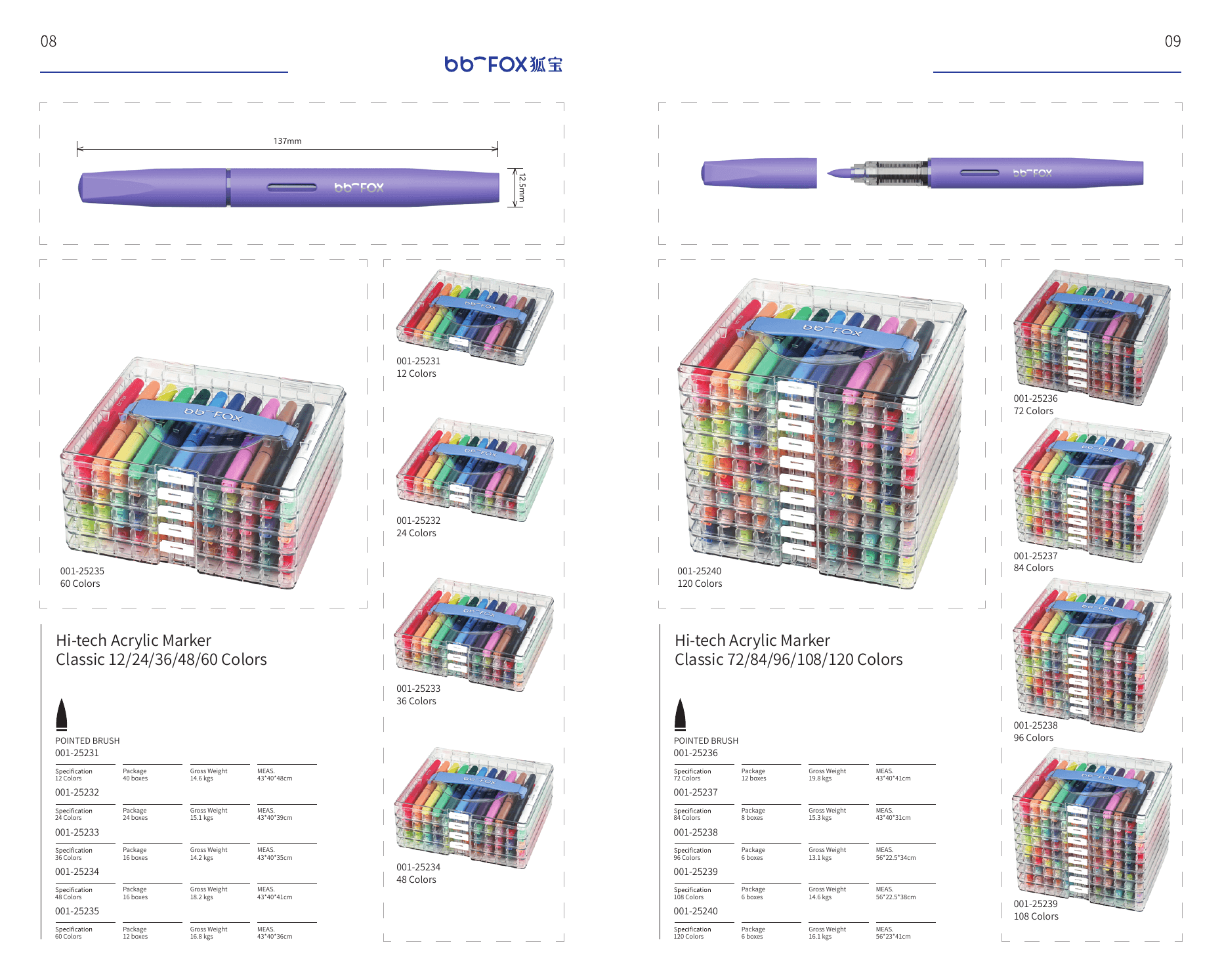 Hi-tech Acrylic Marker Classic 12 Colors (Large Box)