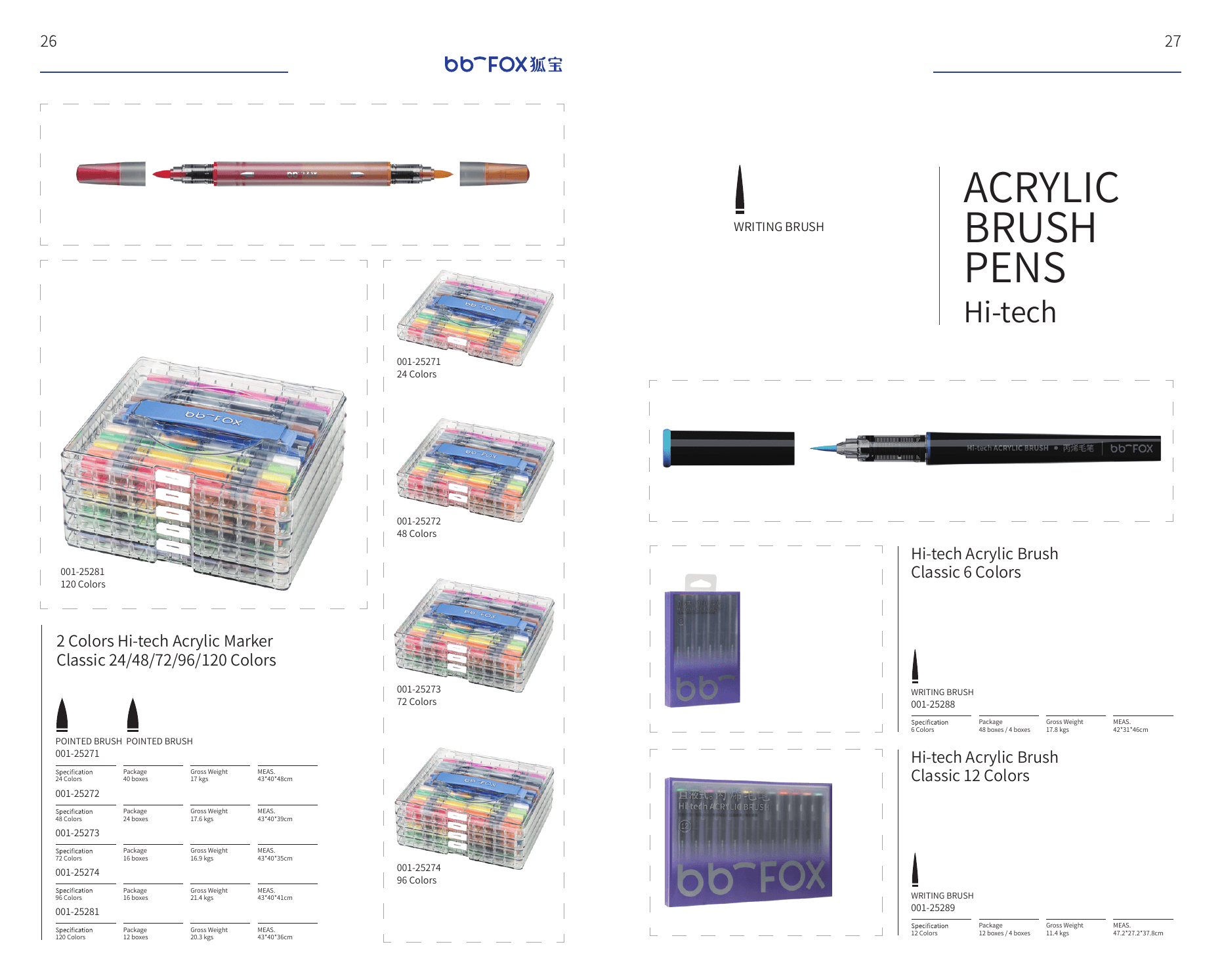 Hi-tech Acrylic Marker Classic 72 Colors PP Barrel (Clear Box)