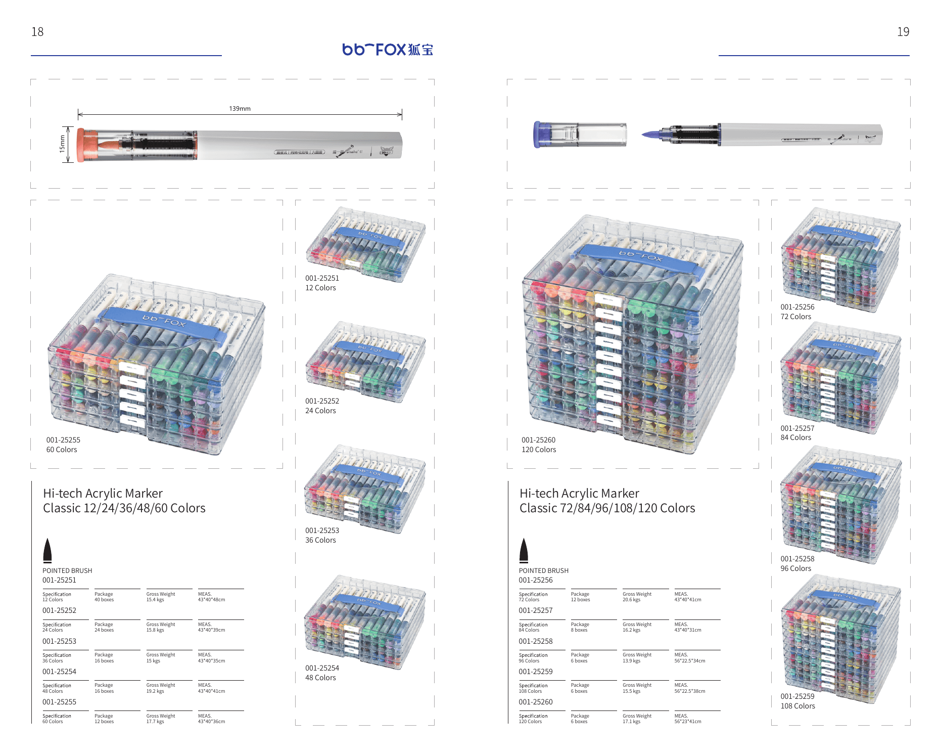 Hi-tech Acrylic Marker Metallic 12 Colors